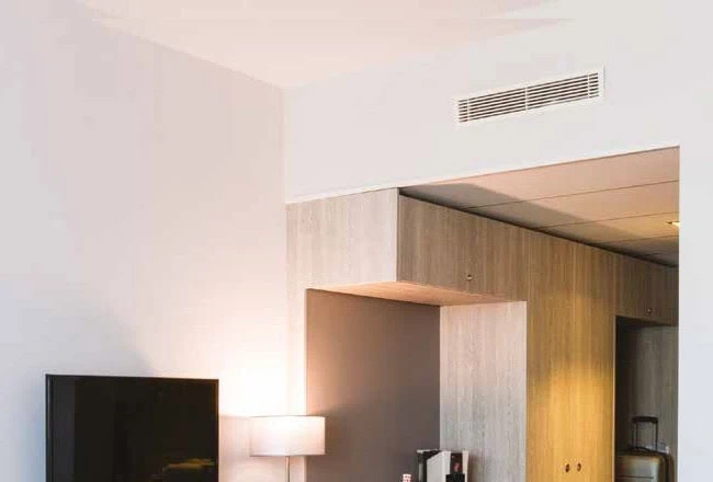 Ducted ceiling hidden air con